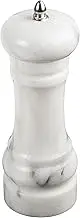 Creative Home Natural Marble Salt Pepper Spice Grinder Pepper Mill, 6 Inch Tall, Off-White (Color May Vary)
