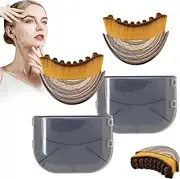 Lymphatic Contour Face Brush, Lymphatic Drainage Contour Face Brush, Dry Brushing Face Brush, Lymphatic Drainage Massager for Face, Chin & Jawline Sculpting to Fit Relieve Fatigue (2PCS)