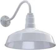 Gardena 16" Gooseneck Barn Light - Outdoor Wall Mount, White