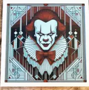 Pennywise Art Deco 3D Printed Picture “IT” Themed- Stephen King