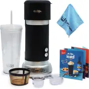 Iced Coffee Maker, Single Serve Hot and Cold Coffee Maker with 22 Ounce Reusable