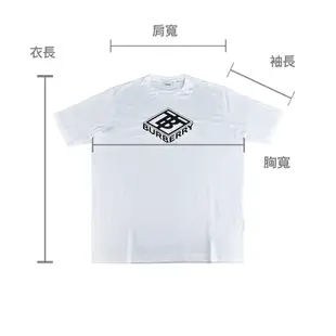 BURBERRY 藝術立方體字母LOGO純棉短袖T恤(男款/白)