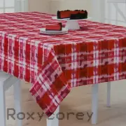 Celebrate Valentine's Day Red White Heart Jacquard 60x102 Oblong Tablecloth NWT