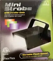 Mini Strobe Light with 3 Color Gels | Intertek DJ Party Flash | Adjustable Speed
