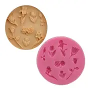 Exquisite Flower Mold Craft Cake Chocolate Clay Tulip Decorating Family Safe