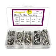 80 Pcs Stainless Steel Hitch Pin Clip R Retaining Pins Assortment Kit for Truck