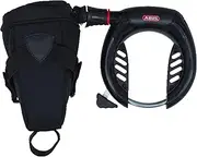 ABUS Frame Lock PRO Shield XPlus 5955 NR - Bicycle Lock Set with Lock Chain 6KS/85 and Lock Pouch ST5950-8.5 mm - ABUS Security Level 9 - Black