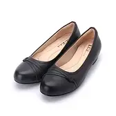 在飛比找Yahoo奇摩購物中心優惠-LUZZI 素面小結平底鞋 黑 女鞋