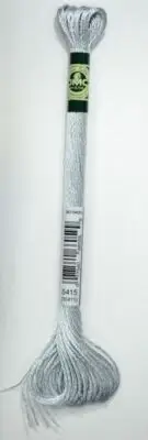 DMC Satin Floss, S415 Pearl Grey, Embroidery Thread