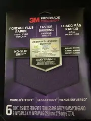 3M 26000TRI-6 SandBlaster Assorted Grit Ceramic Sanding Sheet 9 W x 11 L in.