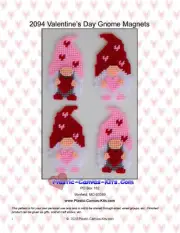 Valentine's Day Gnomes Magnets-Plastic Canvas Pattern or Kit