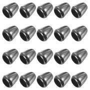 100pcs 0.39"x0.43" Bell Stopper Cord Ends Lock Drawstring Rope Stopper Black
