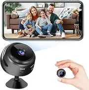Mini Hidden Wireless Camera, Full HD 1080P Small Security Camera with Night Vision, Motion Detection, Covert Nanny Surveillance Cam for Indoor Home Use, Works with App