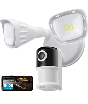 Outdoor Home Security Camera With A Motion Activated Sensor Flood Light