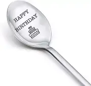 Happy Birthday Spoon Gifts for Women Men Engraved Anniversary Birthday Gifts