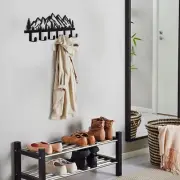 Mountain Metal Coat Racks Wall Mounted Entryway Kitchen Bathroom Storage Orga...