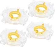 LABRIMP 4pcs Octagonal Joystick Retaining Rings Transparent Base Easy Installation Precision Control for Joysticks Flexible Combinations for Enhanced Gaming Experience