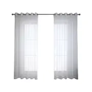 Windoware 120 x 223cm White Coco Eyelet Sheer Curtain - 1 Pack - White