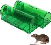 2 Pack Mouse Traps Humane Mice Rat Mouse Traps Indoor for Home Catch and Release