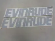 EVINRUDE DECAL PAIR (2) GRAY 24" X 4 1/2" MARINE BOAT
