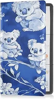 [Caihoyu] Leather Car Registration & Insurance Card Holder Men Women Prefect Car Essentials Wallet for Driver Auto Owners Trailer Motorcycle Boat Art Koala