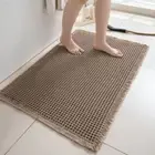 Super Absorbent Bathroom Carpet Doormat Floor Mat Linen Woven Bath Mat Home