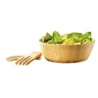 Ambrosia Karira Bamboo Salad Bowl with Servers 30cm