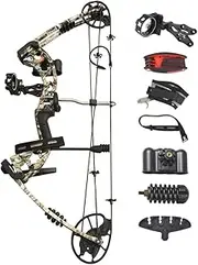 ZSHJG Compound Bow Archery 30-70lbs Complete Package Set Adjustable Adult Hunting Compound Bow Kit 320FPS with Bow Accessories for Outdoor Shooting Right Hand