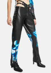 [Namilia] Cyber Dolphin Lace-Up Trousers