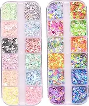 AUTSUPPL Nail Rhinestone Glue Set Nail Art Sequins Glitter for Manicure Accessories
