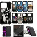 For [iPhone 15 PRO (6.1")][DUAL TACTICAL][Hybrid Two Piece Case] Cover