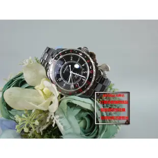 優買二手精品名牌店 CHANEL J12 GMT 黑色 陶瓷 紅色 數字 41MM 日期 機械 自動 auto 錶 手錶