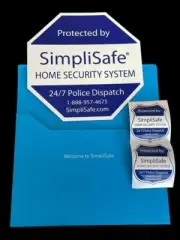 SimpliSafe Home Security System Original Yard Sign with Window Stickers