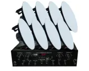Bluetooth Amplifier + 8x8" Indoor Ceiling Speaker Package Cafe 174C+4xLGC83