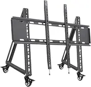 Generic Low Height Mobile TV Stand Adjustable Viewing Angle Multifunctional Triangle Frame Floor Stand Monitor Cart for Conference, 55 inch to 85 inch