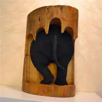 在飛比找Yahoo!奇摩拍賣優惠-詩瑪哈東南亞風格泰國木雕大象擺件家居裝飾品吉象象大象雕刻屁股