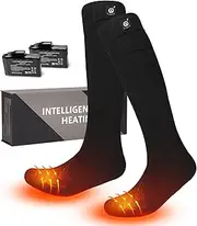 Heated Socks for Men Women Battery Electric Heated Socks Rechargeable 7.4V 2200mAh up to 6.5hrs for Outdoor Skiing Hiking Camping Working, Cold Weather Foot Warmer