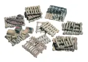 NEW Woodland HO Train Scenery Assorted Skids (15) D204