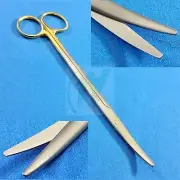 GOLD HANDLE PREMIUM QUALITY METZENBAUM DISSECTING SCISSORS 7" CURVED BLUNT