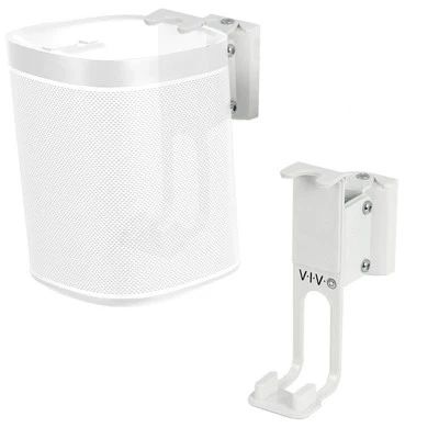 White Dual Wall Mount Brackets Designed For Sonos One, Sl, And Play:1 Audio
