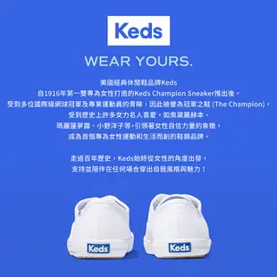 【Keds】TRIPLE UP 小心機撞色厚底帆布鞋-白/桃红 (9222W133432)