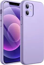 JETech Silicone Case for iPhone 12 Mini 5.4-Inch, Silky-Soft Touch Protective Cover with Microfiber Lining (Purple)