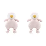 2x The Peanutshell Knitted Penguin Plush Cotton Soft Animal Baby Toy 30cm PNK 0+
