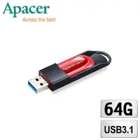 在飛比找ETMall東森購物網優惠-Apacer宇瞻 AH25A 流線飛梭 USB 3.1高速隨