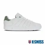 【K-SWISS】時尚運動鞋 CLASSIC PF-男-白/莫蘭迪綠(小白鞋 08505-193)