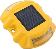 Zerodis Solar Road Stud Lamp, IP68 Rating, Automatic Light Control, Energy-Efficient Design, with 12 LED Light Source, Aluminum Alloy, Ideal for Safety Lighting, Visible Distance of 800 (Green Light)