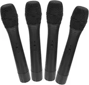 Kisangel Microphone Model for Pretend Play 4pcs Fake Mic Props for Boys and Girls Stage Cosplay
