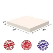 Upholstery Foam -Soft Premium Square Cushion Sheet, Medium Density 1"x27"x27"