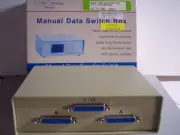 DB25 Manual Two Way A/B Rotary Dial Switch IEEE1284 rated Data Switch (# 20932)