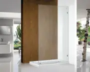 WALL MOUNT 10MM GLASS SHOWER SCREEN FRAMELESS FIXED PANEL SINGLE ENTRY- ALL SIZE